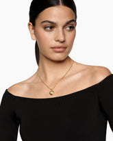 Puffy Heart Amulet in 18K Yellow Gold with Diamonds, 17mm